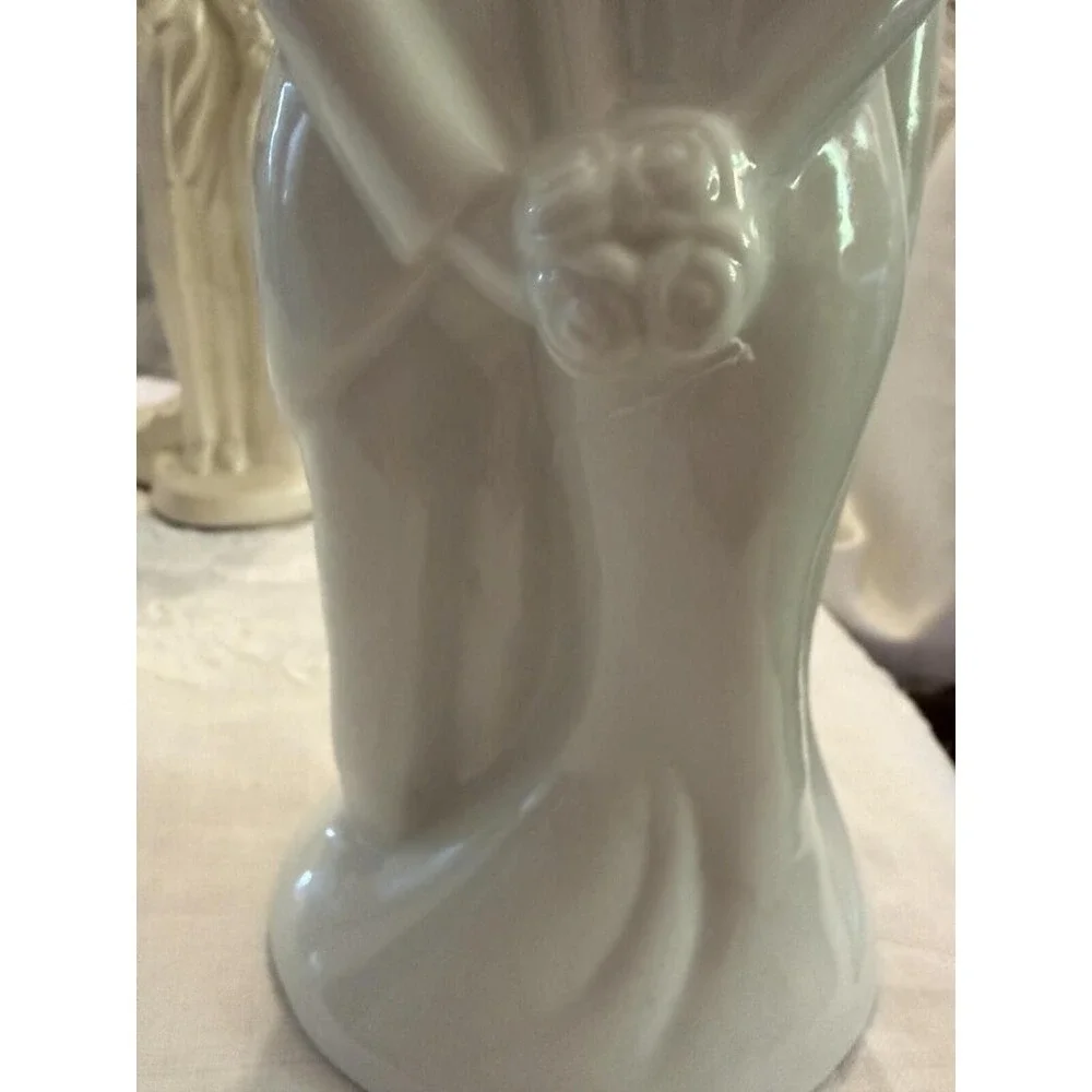 House Of Lloyd Bride & Groom Figurine Cake Topper Porcelain Ceramic White 8 Vtg